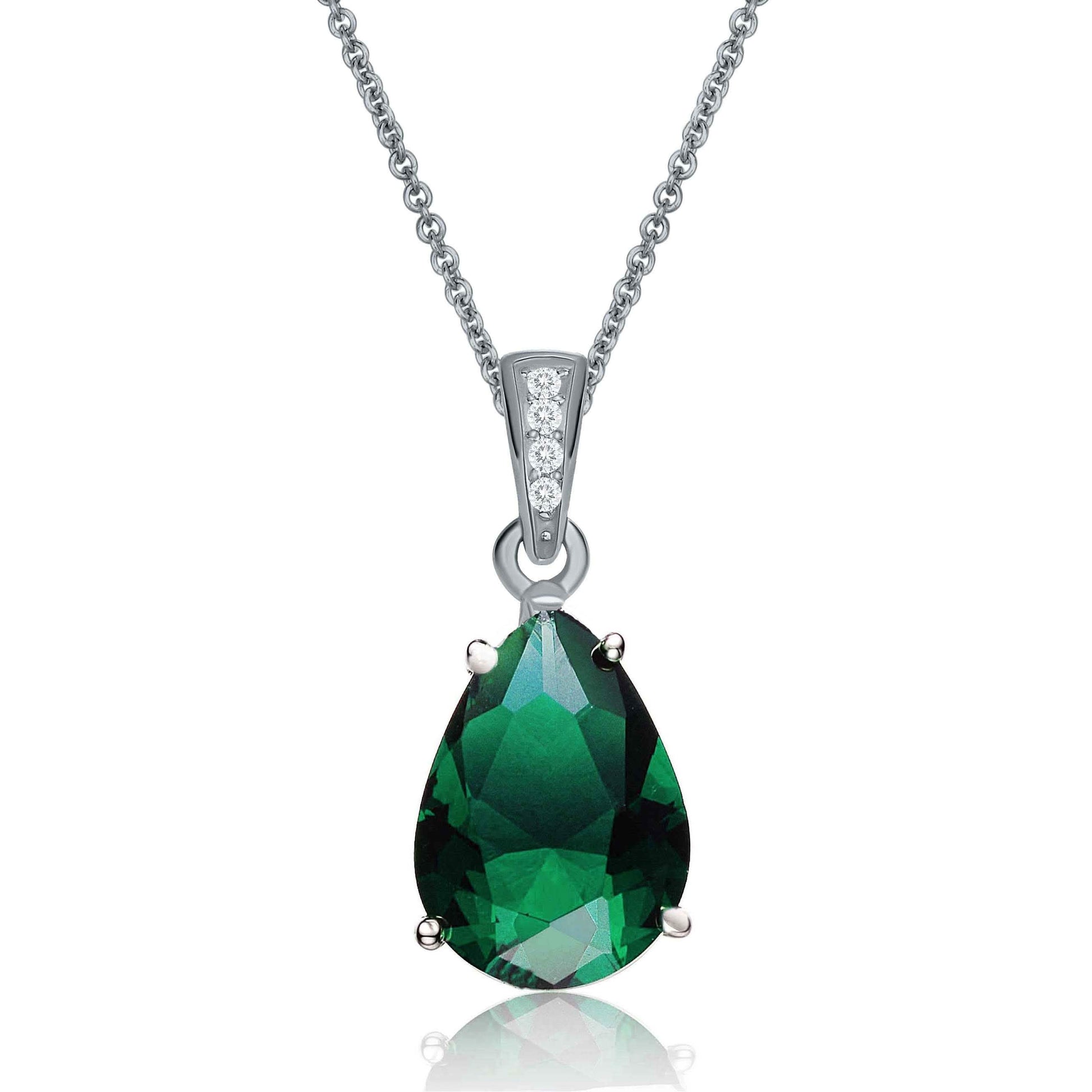 Green Pear Drop Necklace DailySale