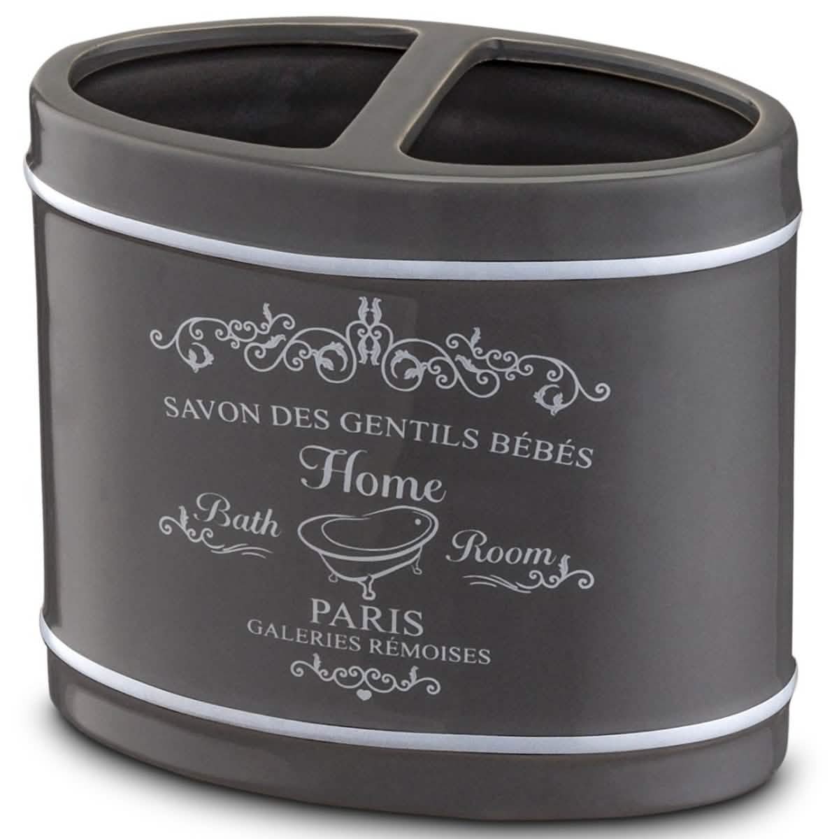 4 Piece Set: Home Basics Paris Collection Bathroom Accessories DailySale