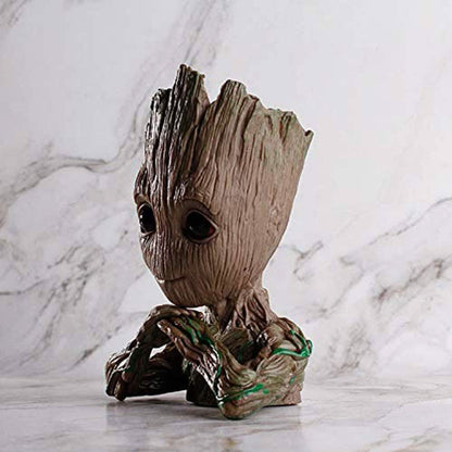 Groot Pen Pot Tree Man Pens Holder or Flower Pot with Drainage Hole DailySale