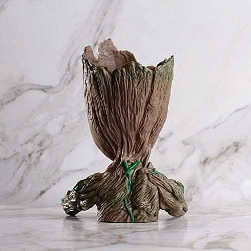 Groot Pen Pot Tree Man Pens Holder or Flower Pot with Drainage Hole DailySale