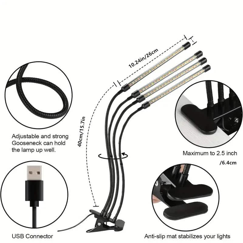 Grow Lights for Seed Starting Auto ON & Off Full Spectrum LED Plant Lights with Timer DailySale