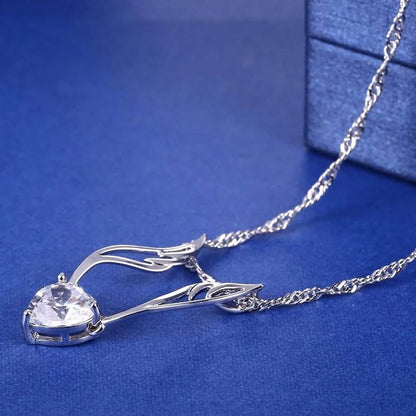 Guardian Angel Wing Necklace Made with Swarovski Crystal DailySale