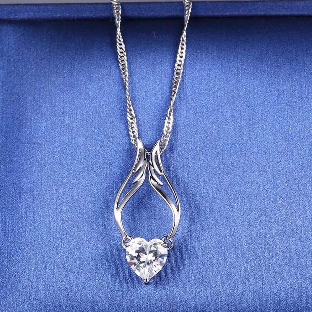 Guardian Angel Wing Necklace Made with Swarovski Crystal DailySale
