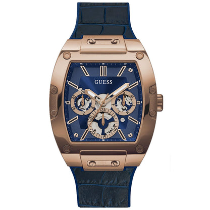 Guess Men's Blue Gold Tone Multi-function Bids.com