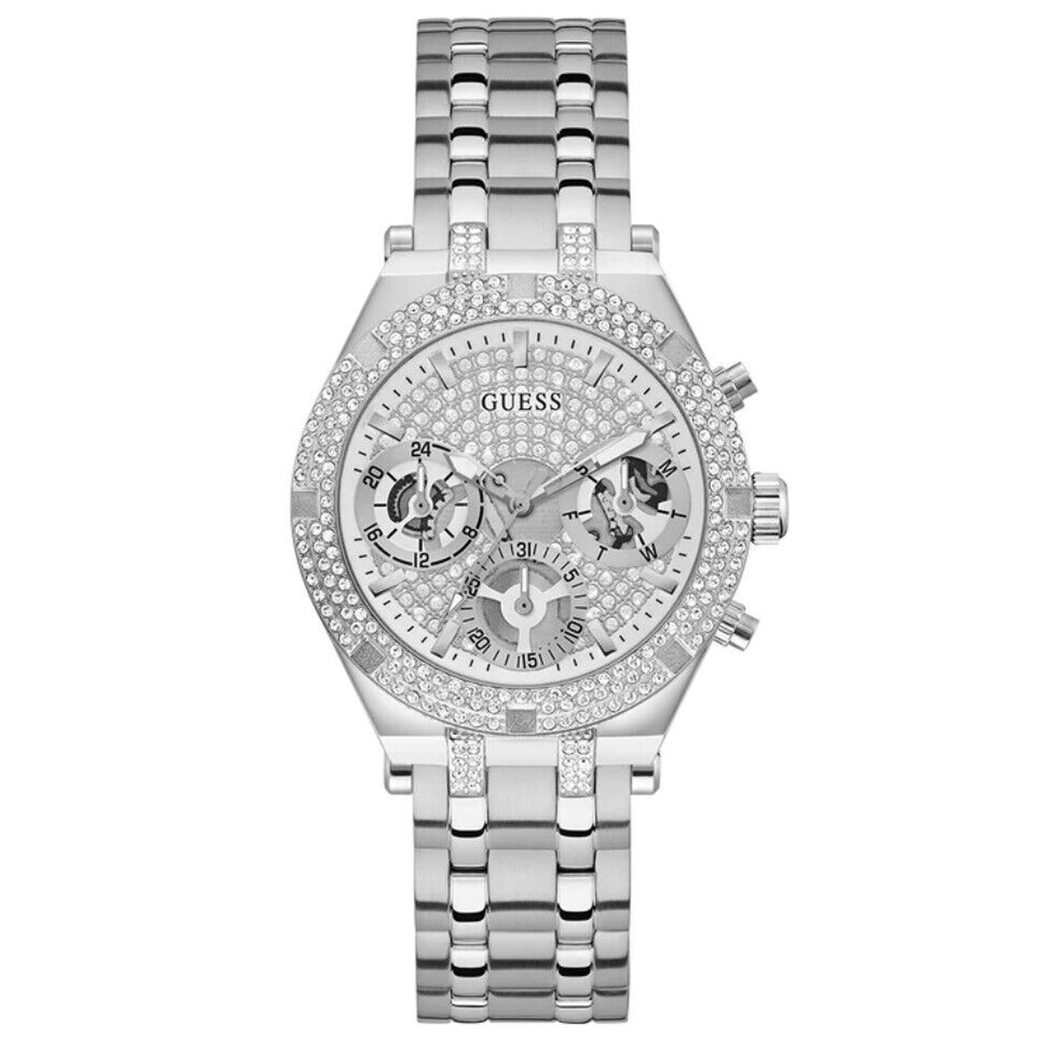 Guess Women's Silver Tone Multi-function Bids.com