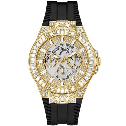 Guess Men's Black Gold Tone Multi-function Bids.com