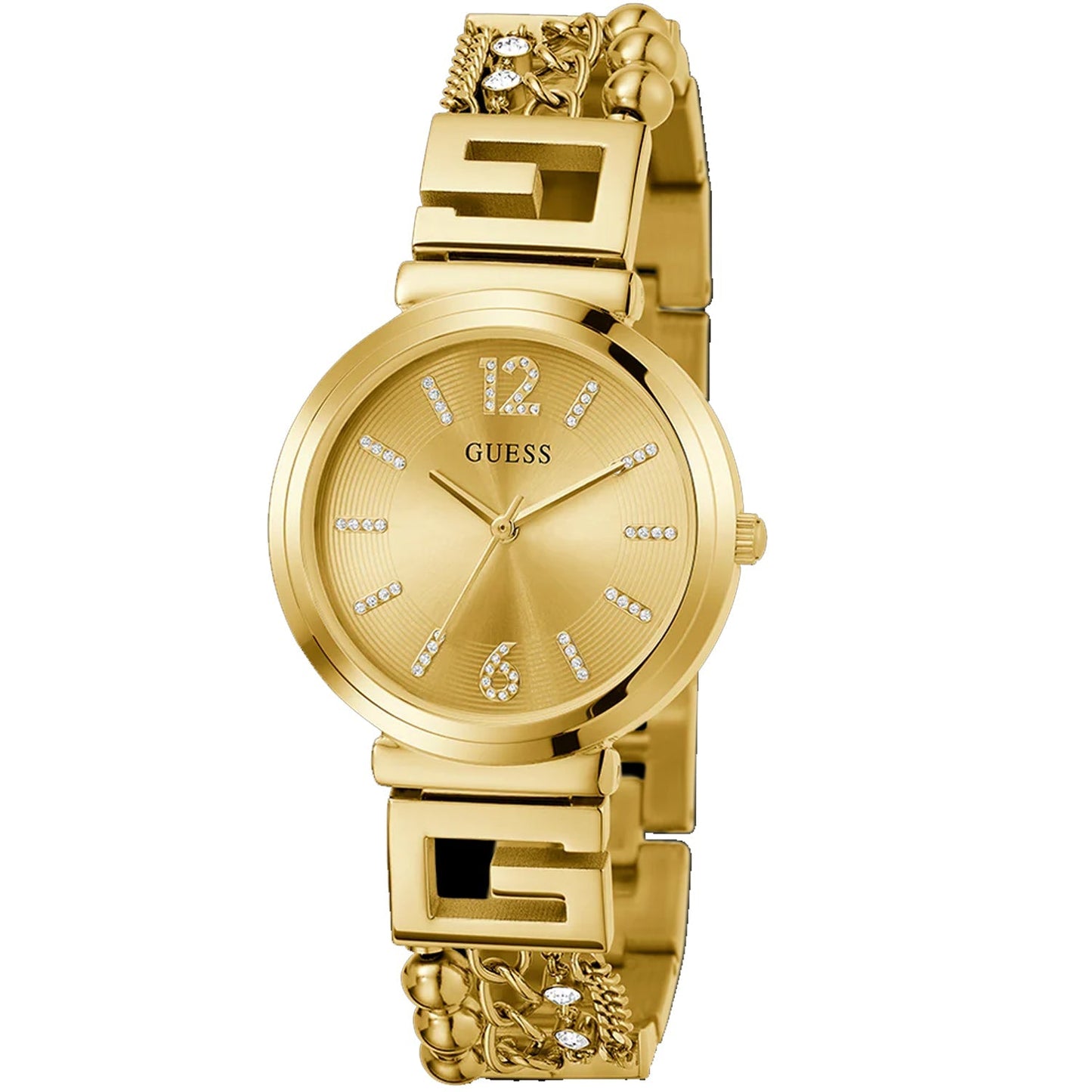 Guess Women's Gold Tone Analog Bids.com
