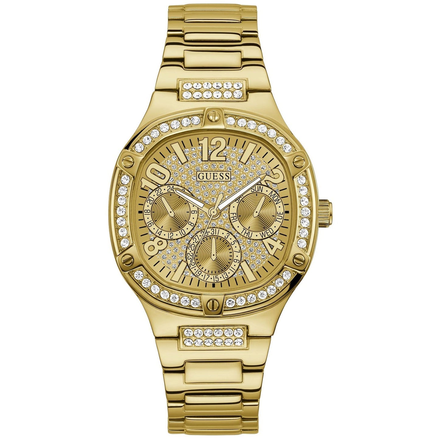 Guess Women's Gold Tone Multi-function Bids.com