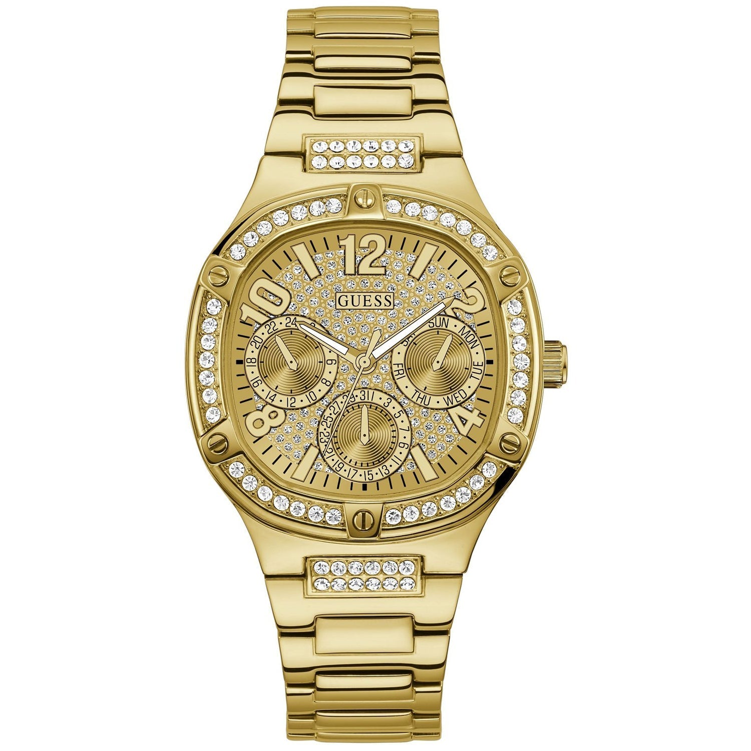 Guess Women's Gold Tone Multi-function Bids.com