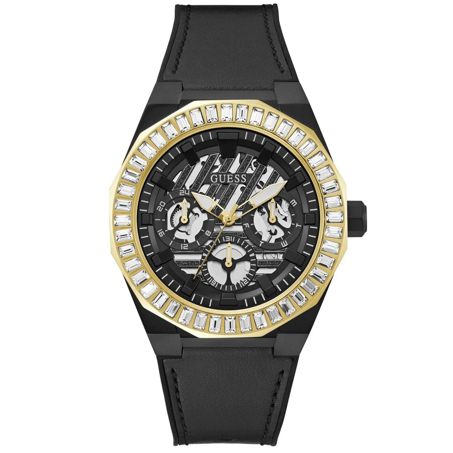 Guess Men's Black Round Dial Analog Bids.com