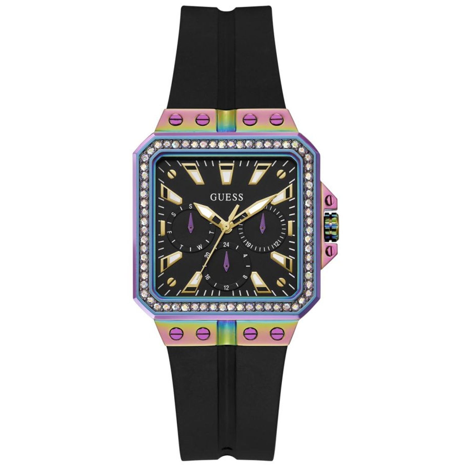 Guess Women's Libra Black Silicone Bids.com