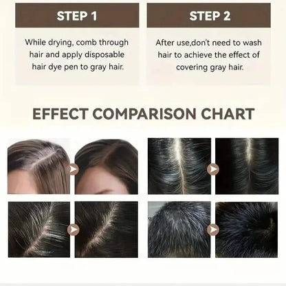 Hair Color Dye Stick, Long-lasting Coverage Of White Grey Hair DailySale
