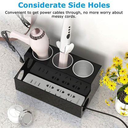 Hair Dryer Organizer with 3 Stainless Steel Cups DailySale