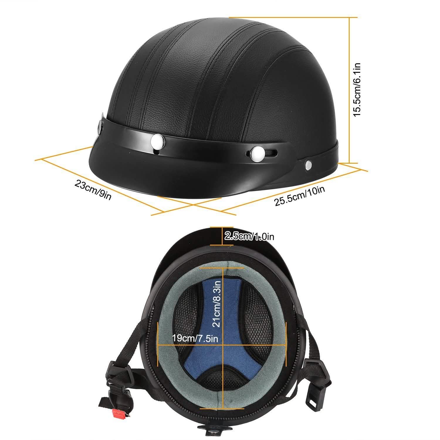Half Motorcycle Helmet with Pilot Goggles DailySale