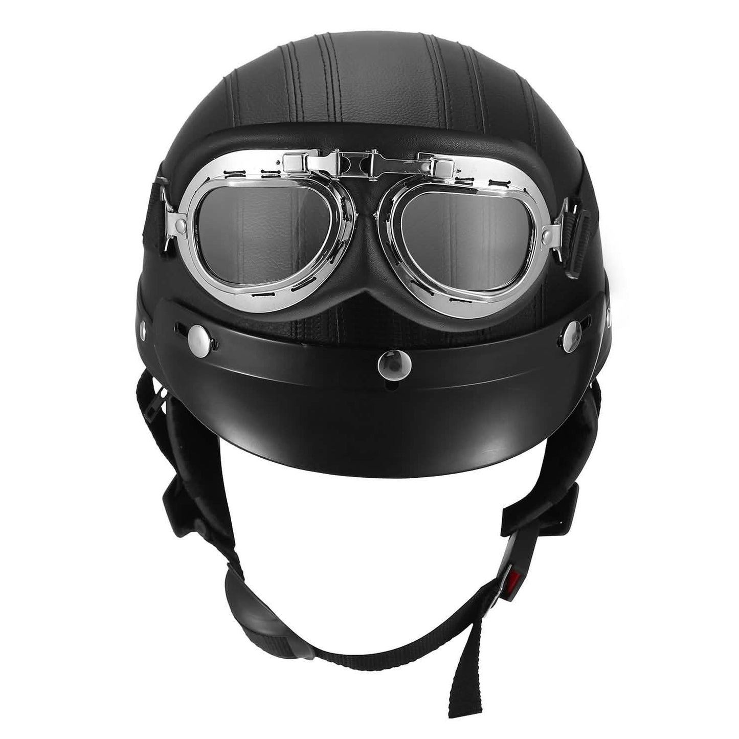 Half Motorcycle Helmet with Pilot Goggles DailySale