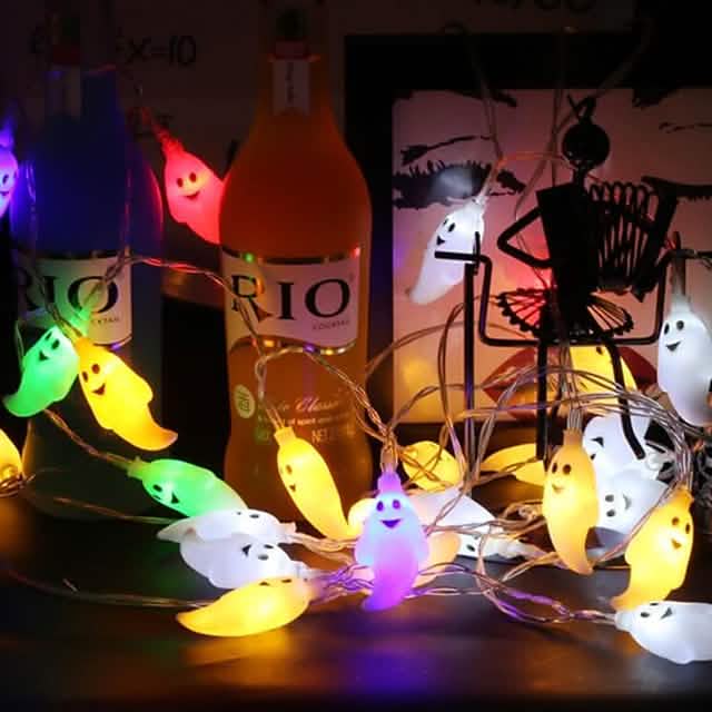 Halloween Cute Ghost LED String Lights Upholstery Lights DailySale
