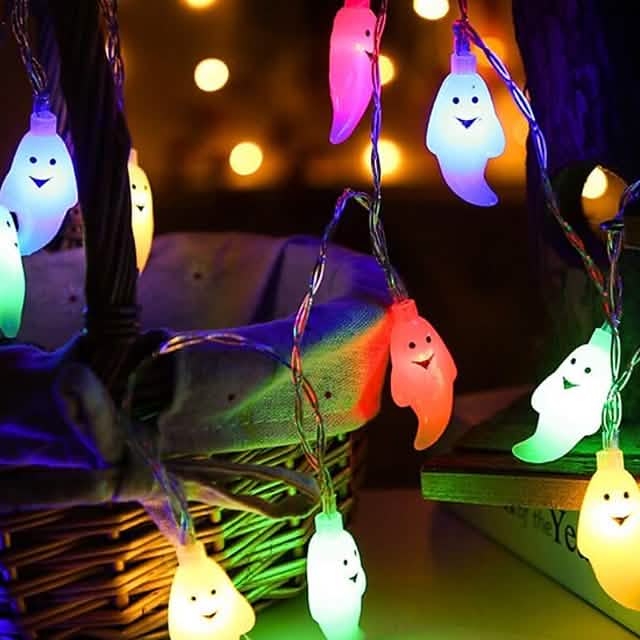 Halloween Cute Ghost LED String Lights Upholstery Lights DailySale