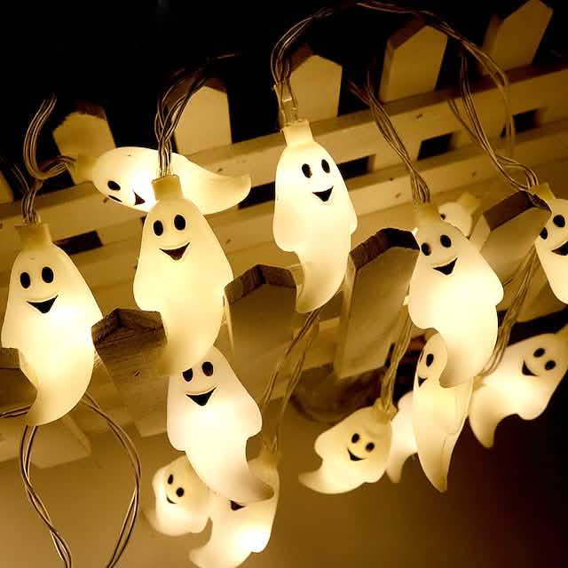 Halloween Cute Ghost LED String Lights Upholstery Lights DailySale