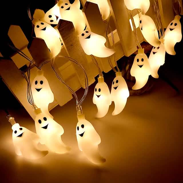Halloween Cute Ghost LED String Lights Upholstery Lights DailySale