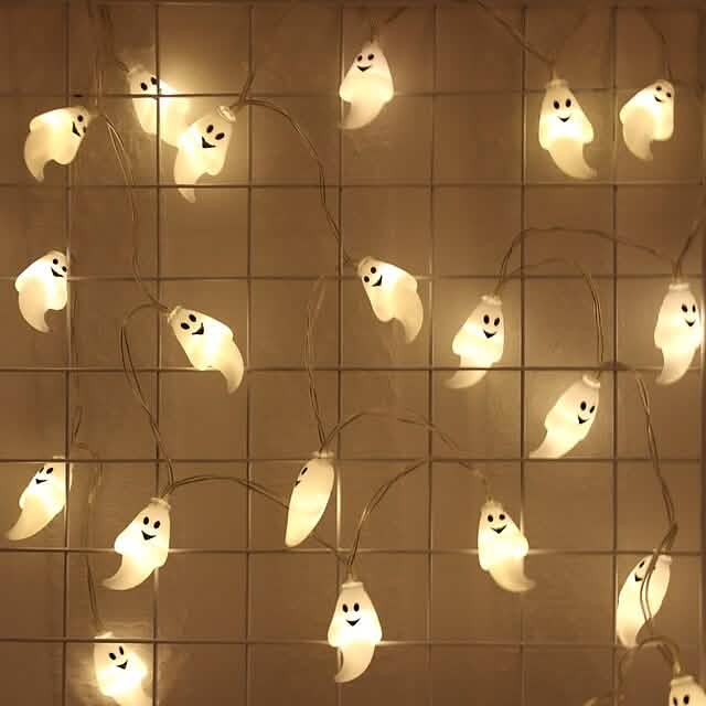 Halloween Cute Ghost LED String Lights Upholstery Lights DailySale