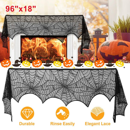 Halloween Decoration Black Lace Spiderweb DailySale