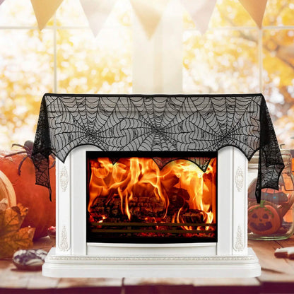 Halloween Decoration Black Lace Spiderweb DailySale