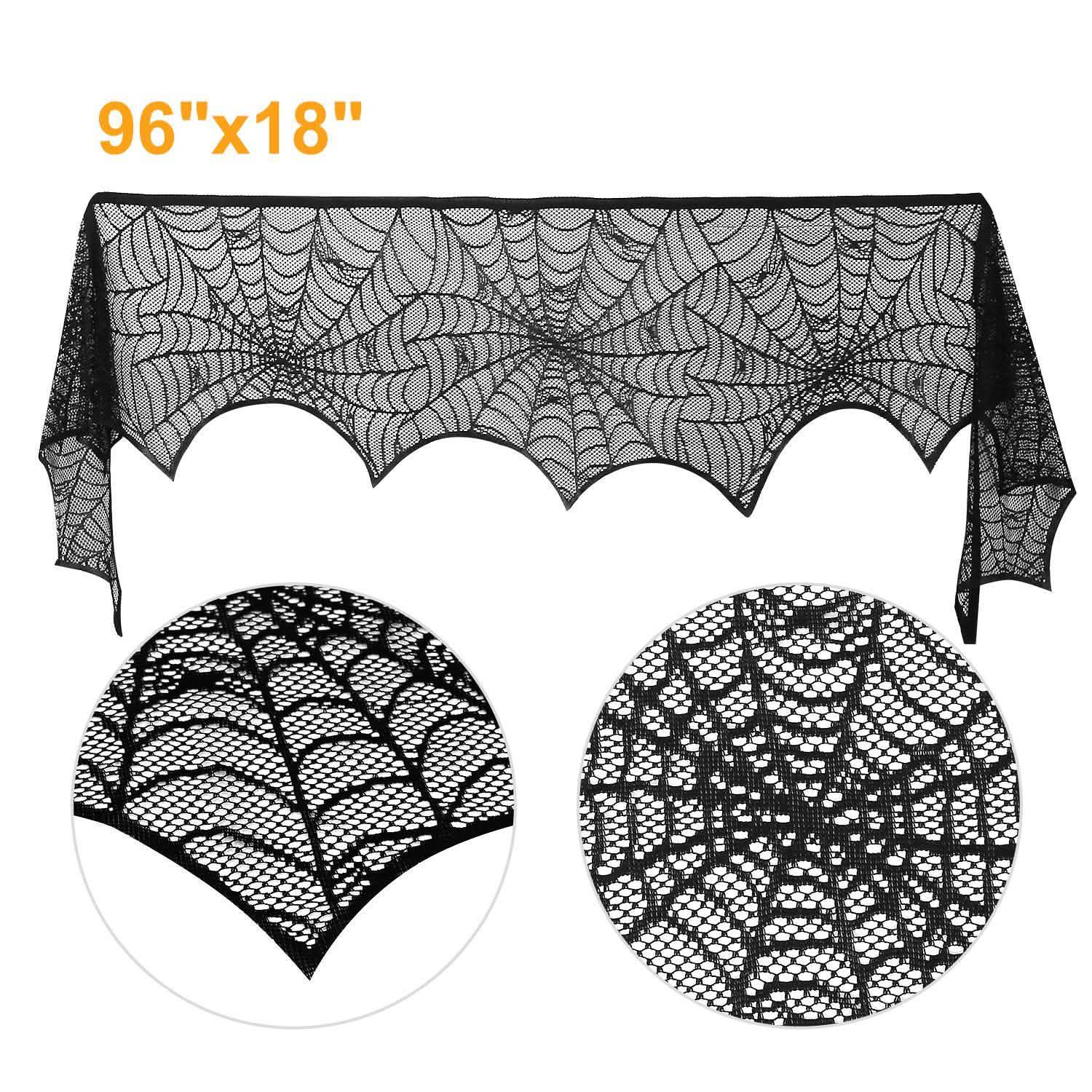 Halloween Decoration Black Lace Spiderweb DailySale