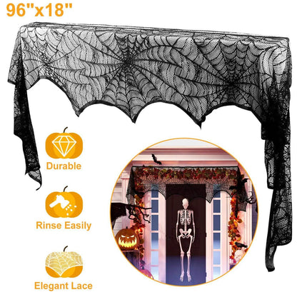 Halloween Decoration Black Lace Spiderweb DailySale