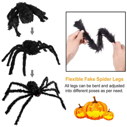 Halloween Decorations Spider 49" with 126" Tarantula Mega Spider Web DailySale