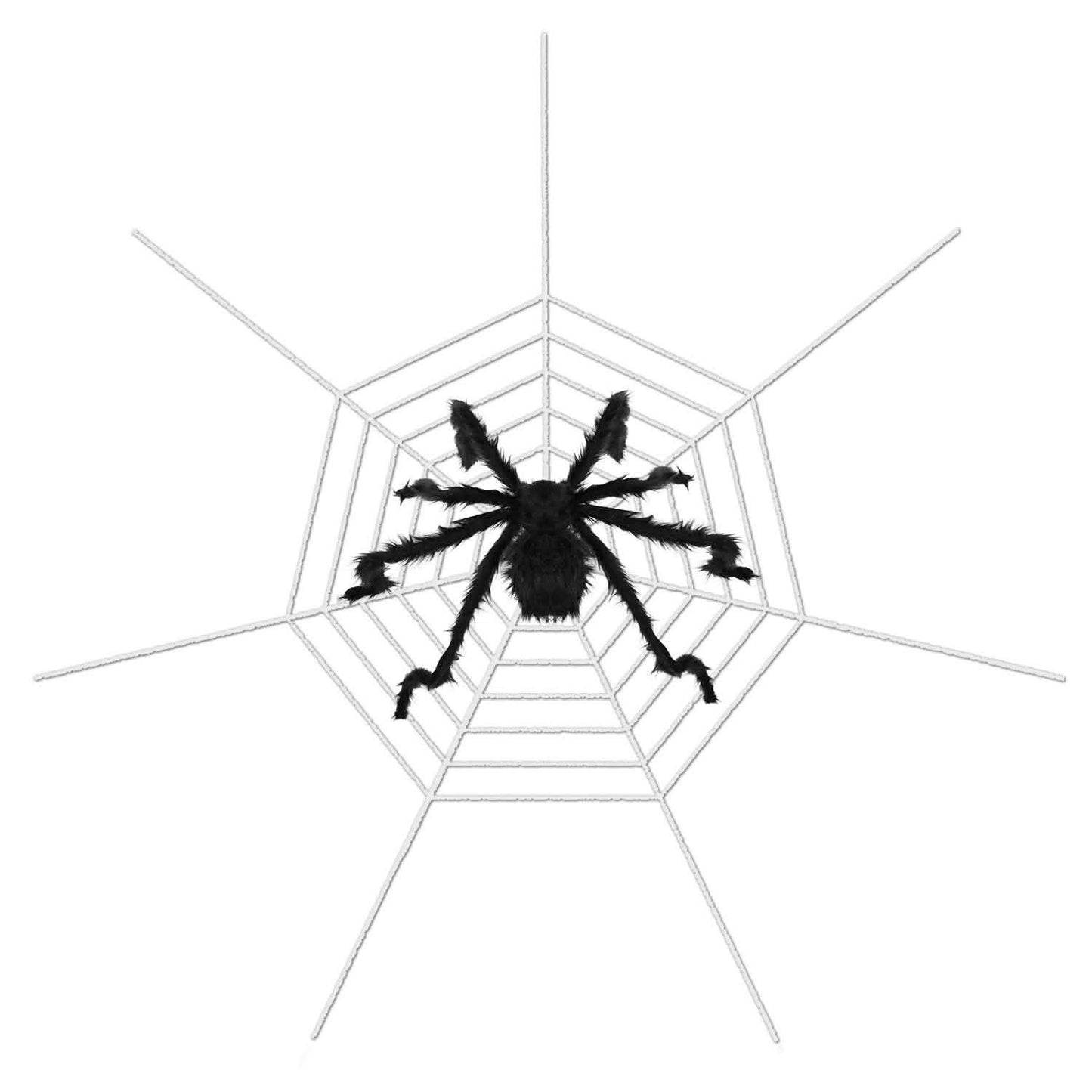 Halloween Decorations Spider 49" with 126" Tarantula Mega Spider Web DailySale