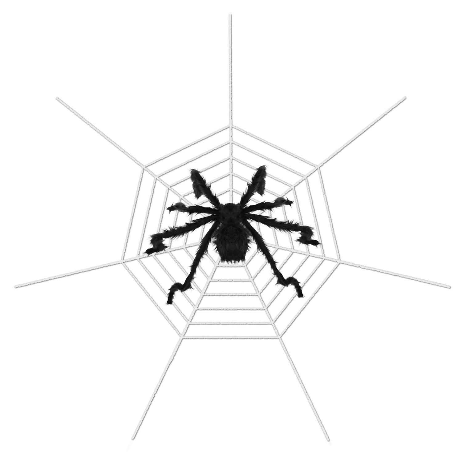 Halloween Decorations Spider 49" with 126" Tarantula Mega Spider Web DailySale