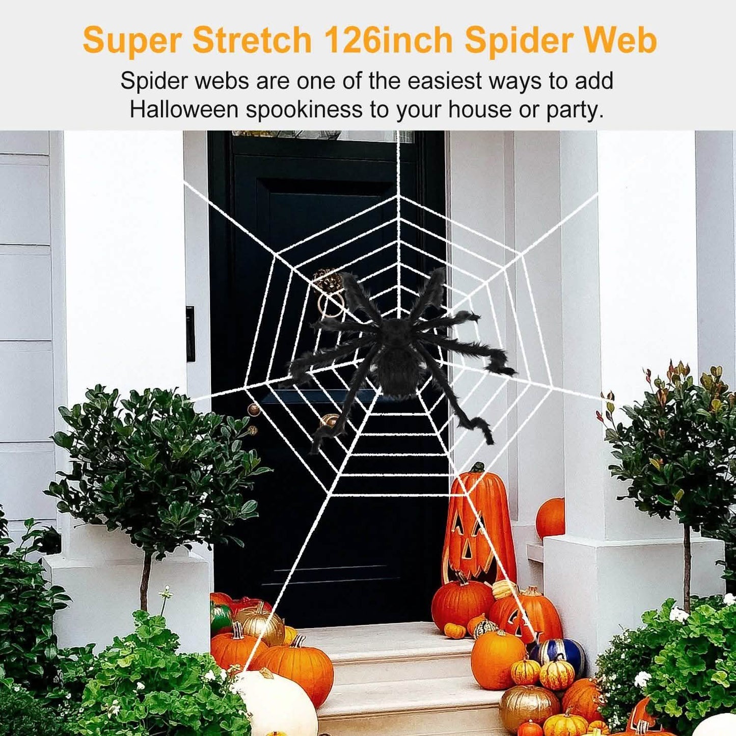 Halloween Decorations Spider Outdoor Stretch Cobweb DailySale