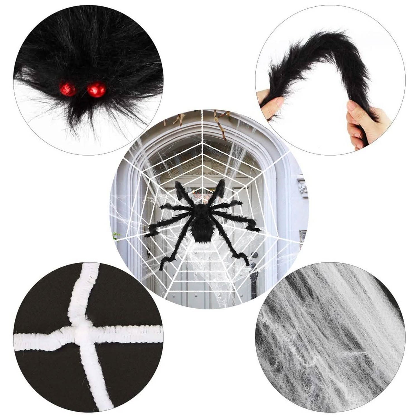 Halloween Decorations Spider Outdoor Stretch Cobweb DailySale