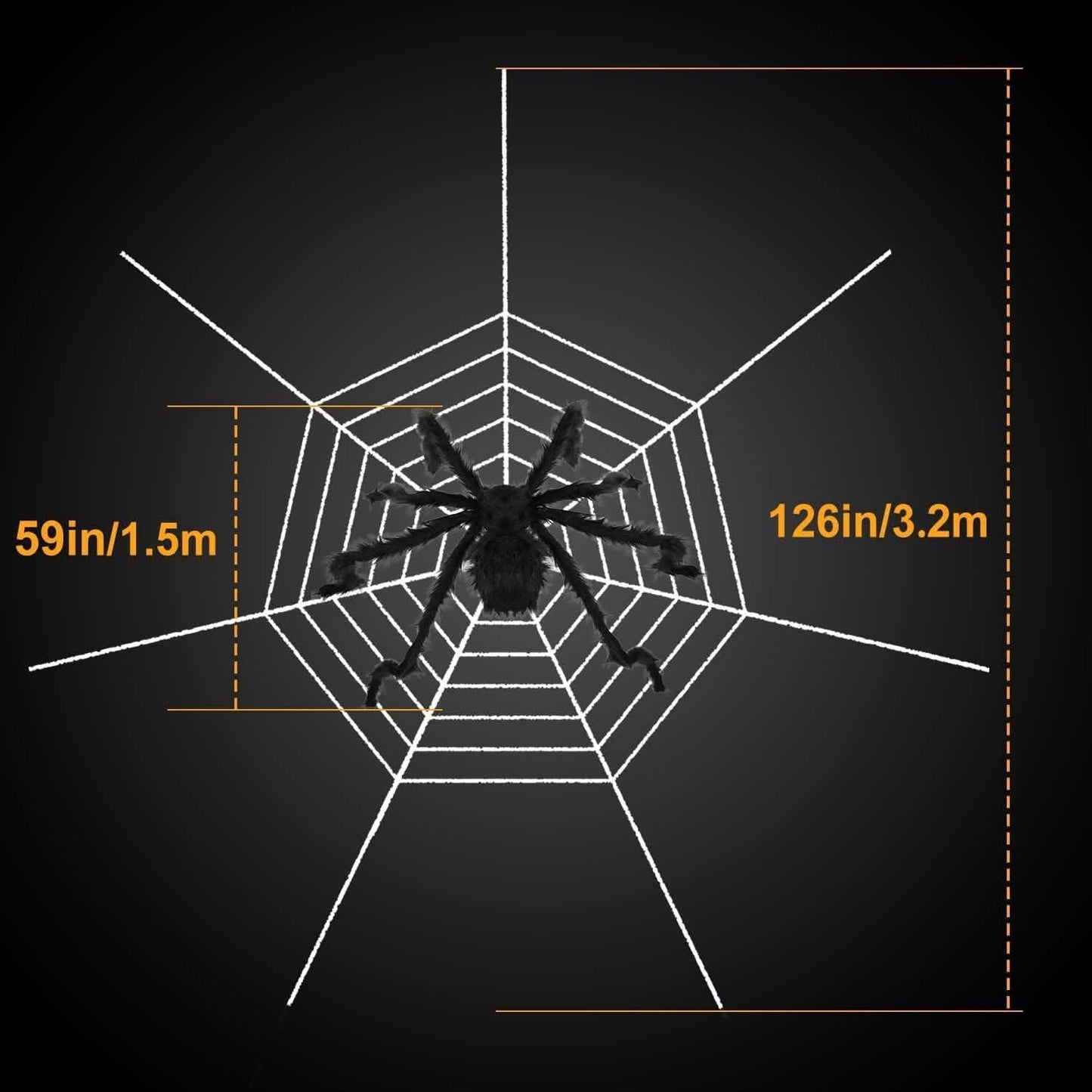 Halloween Decorations Spider Outdoor Stretch Cobweb DailySale