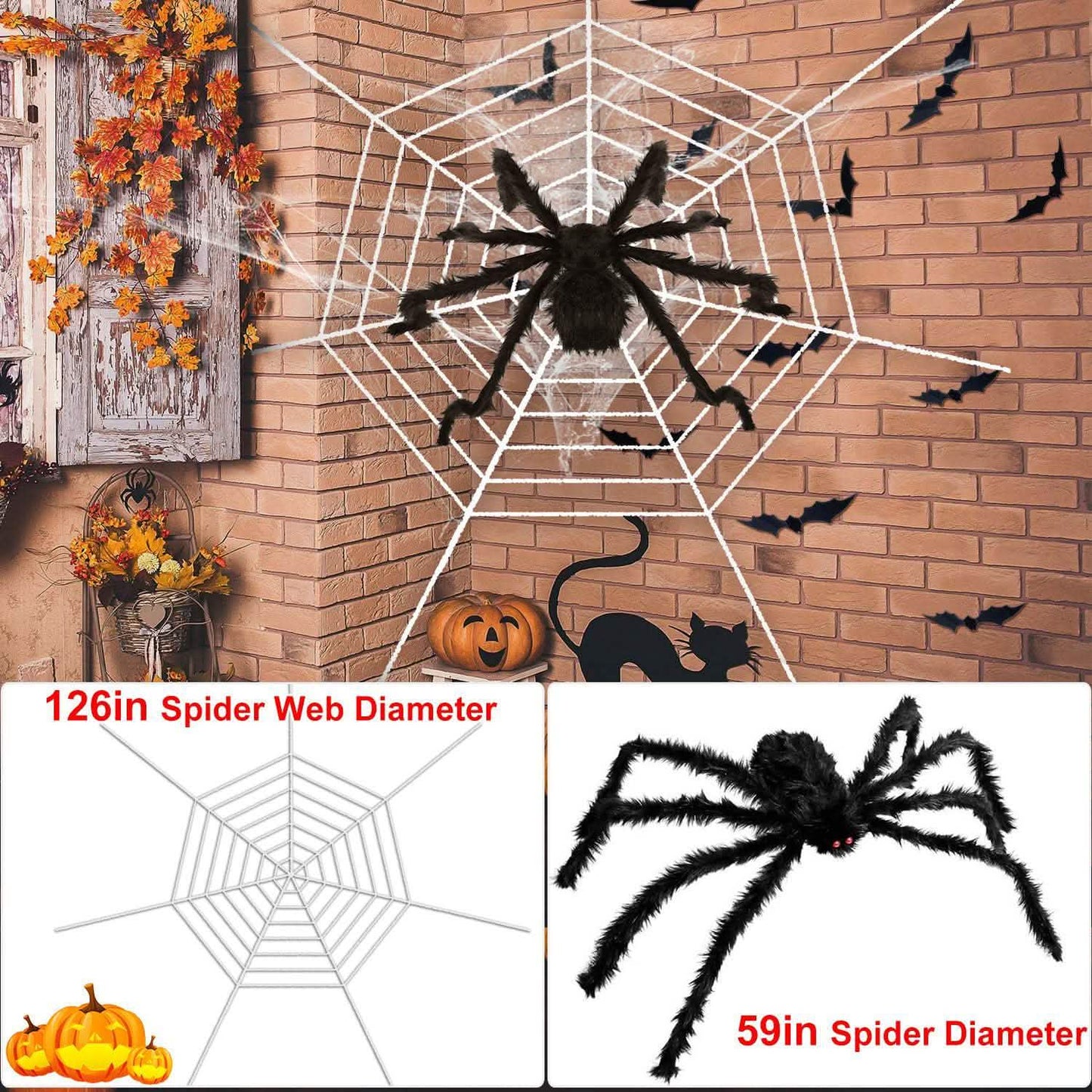 Halloween Decorations Spider Outdoor Stretch Cobweb DailySale