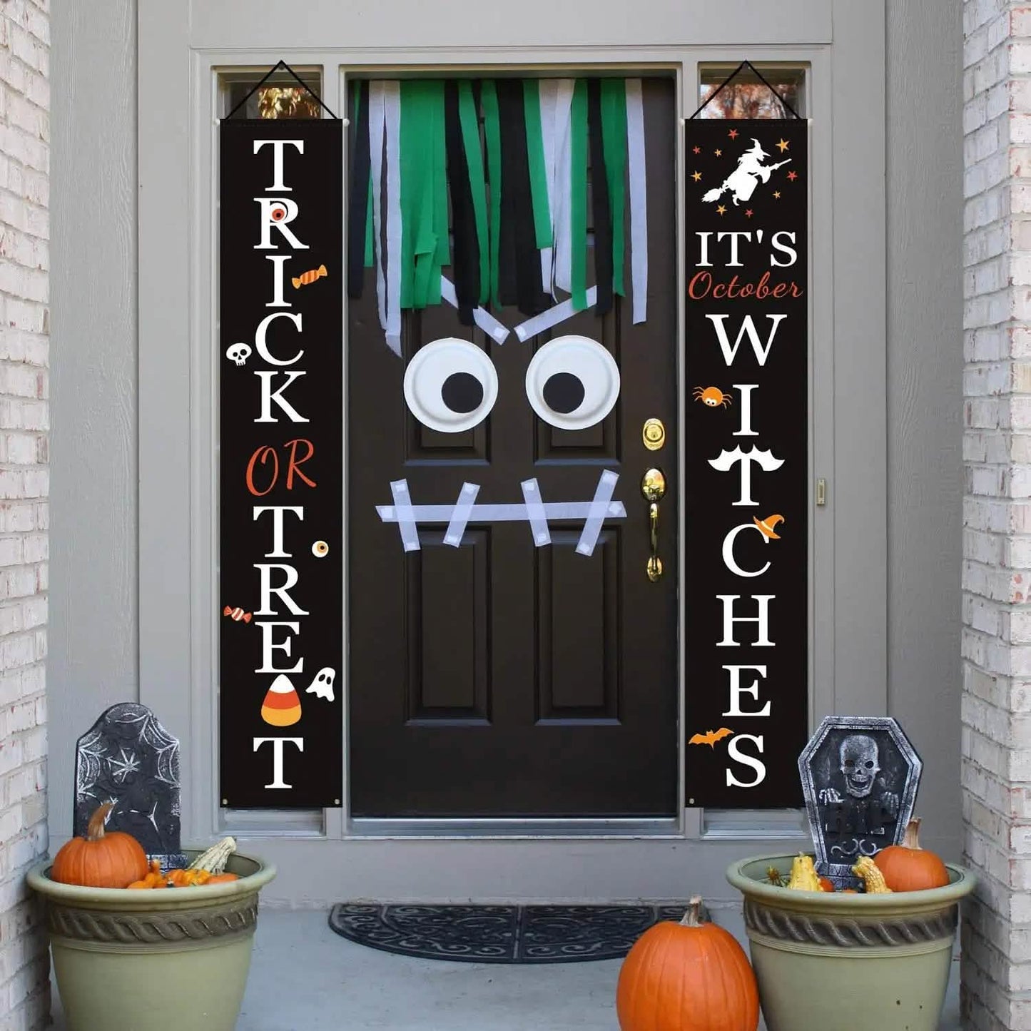 Halloween Porch Decoration October Witch Front Porch Banner Decorations DailySale