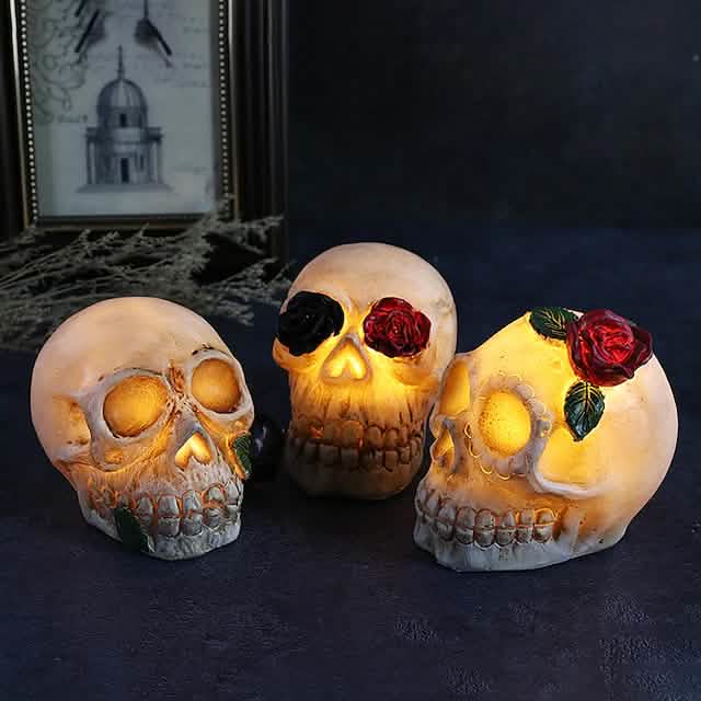 Halloween Resin Skull LED Night Light Decorative Light DailySale