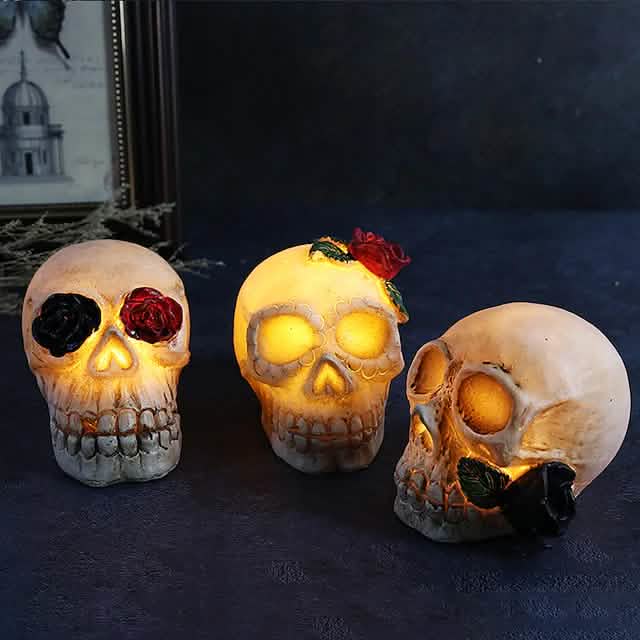 Halloween Resin Skull LED Night Light Decorative Light DailySale