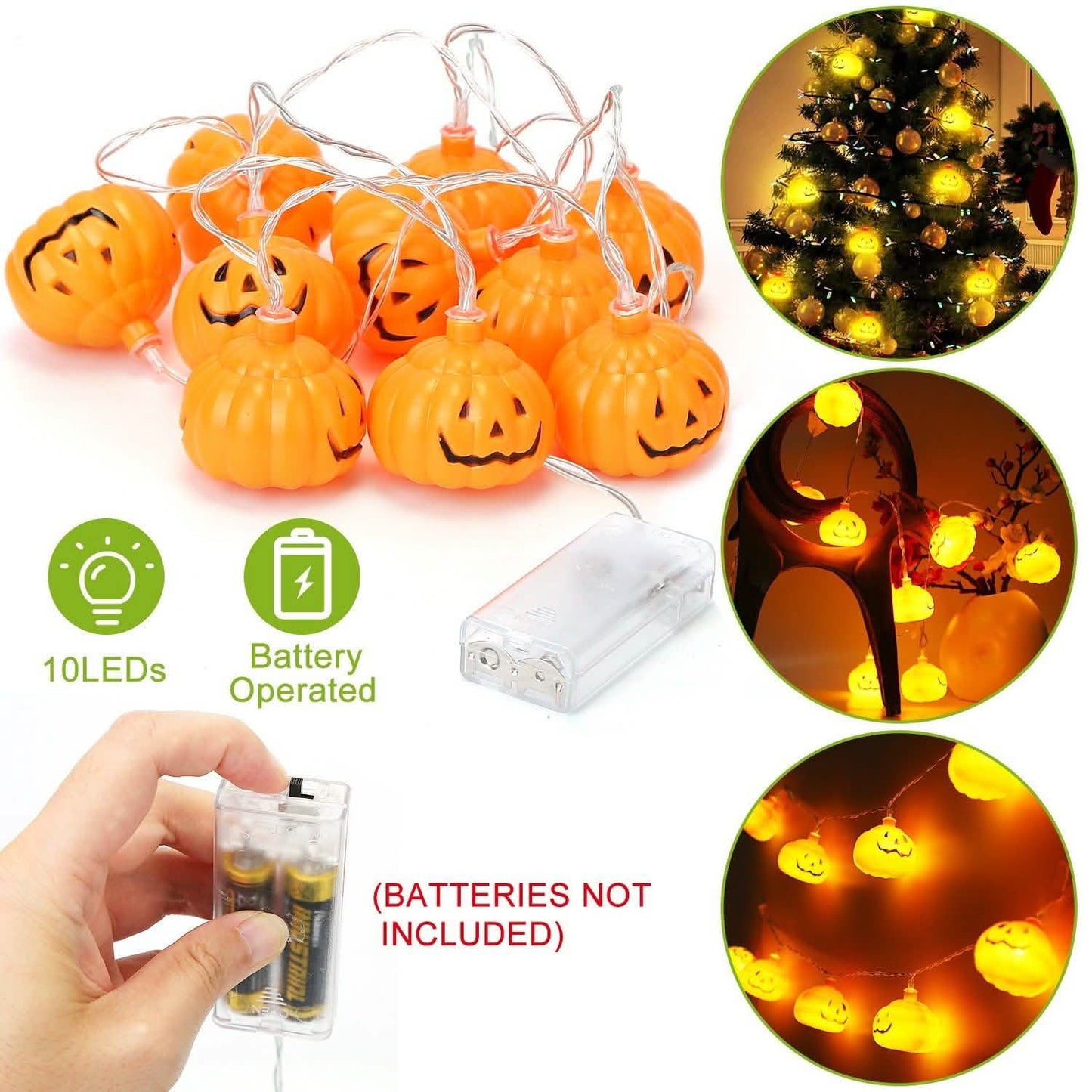 Halloween String Light Pumpkin LED Lamps Battery Powered DailySale