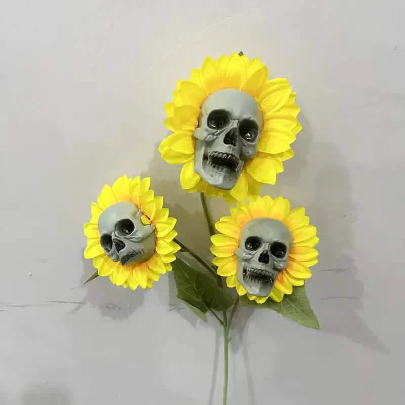 Halloween Sunflower Skull Head Garden Decoration DailySale