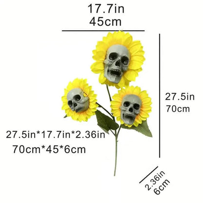 Halloween Sunflower Skull Head Garden Decoration DailySale