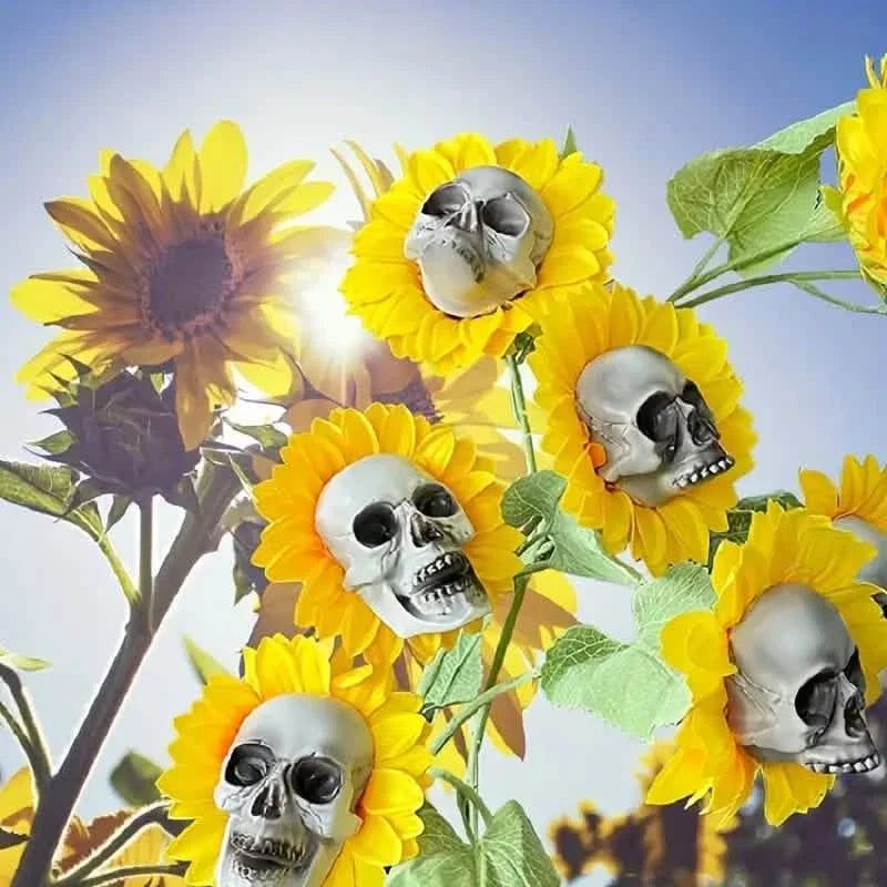 Halloween Sunflower Skull Head Garden Decoration DailySale