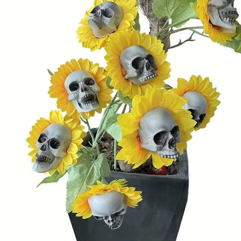 Halloween Sunflower Skull Head Garden Decoration DailySale