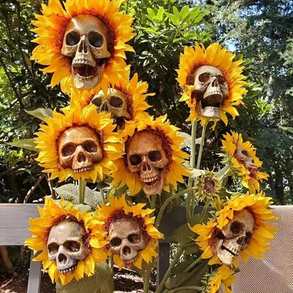 Halloween Sunflower Skull Head Garden Decoration DailySale