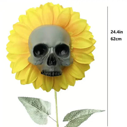 Halloween Sunflower Skull Head Garden Decoration DailySale