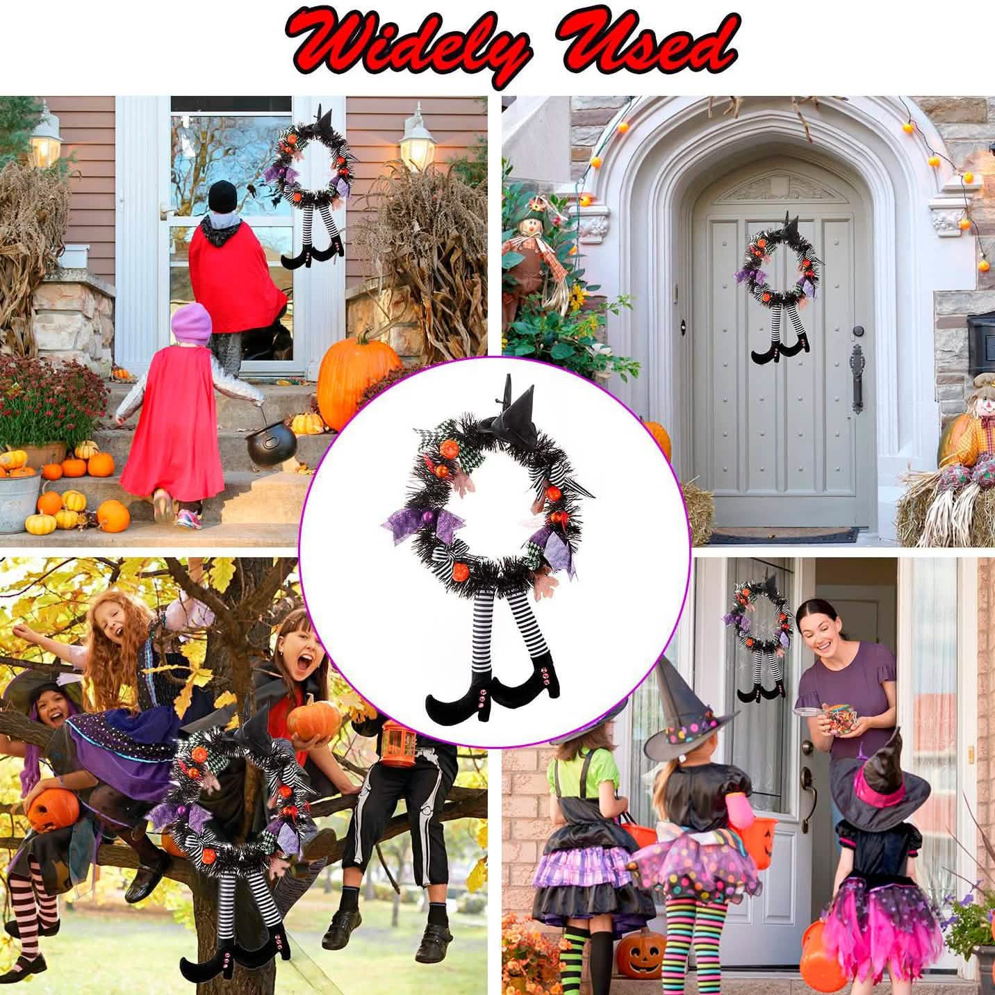 Halloween Witch Wreath Pumpkin Decorations DailySale