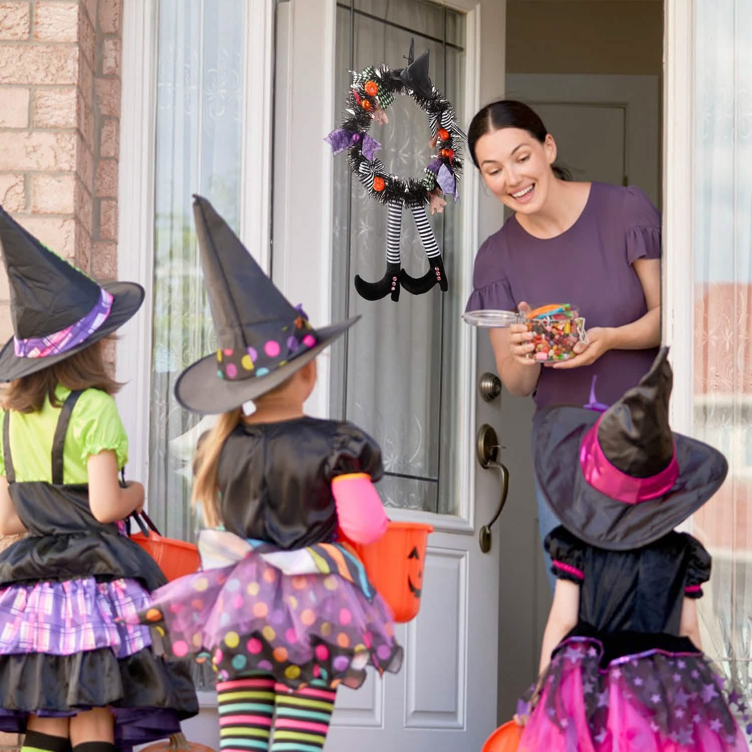 Halloween Witch Wreath Pumpkin Decorations DailySale