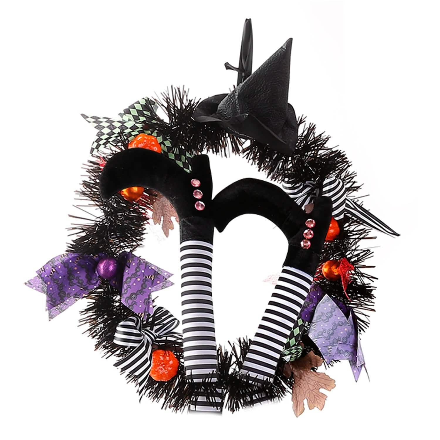 Halloween Witch Wreath Pumpkin Decorations DailySale