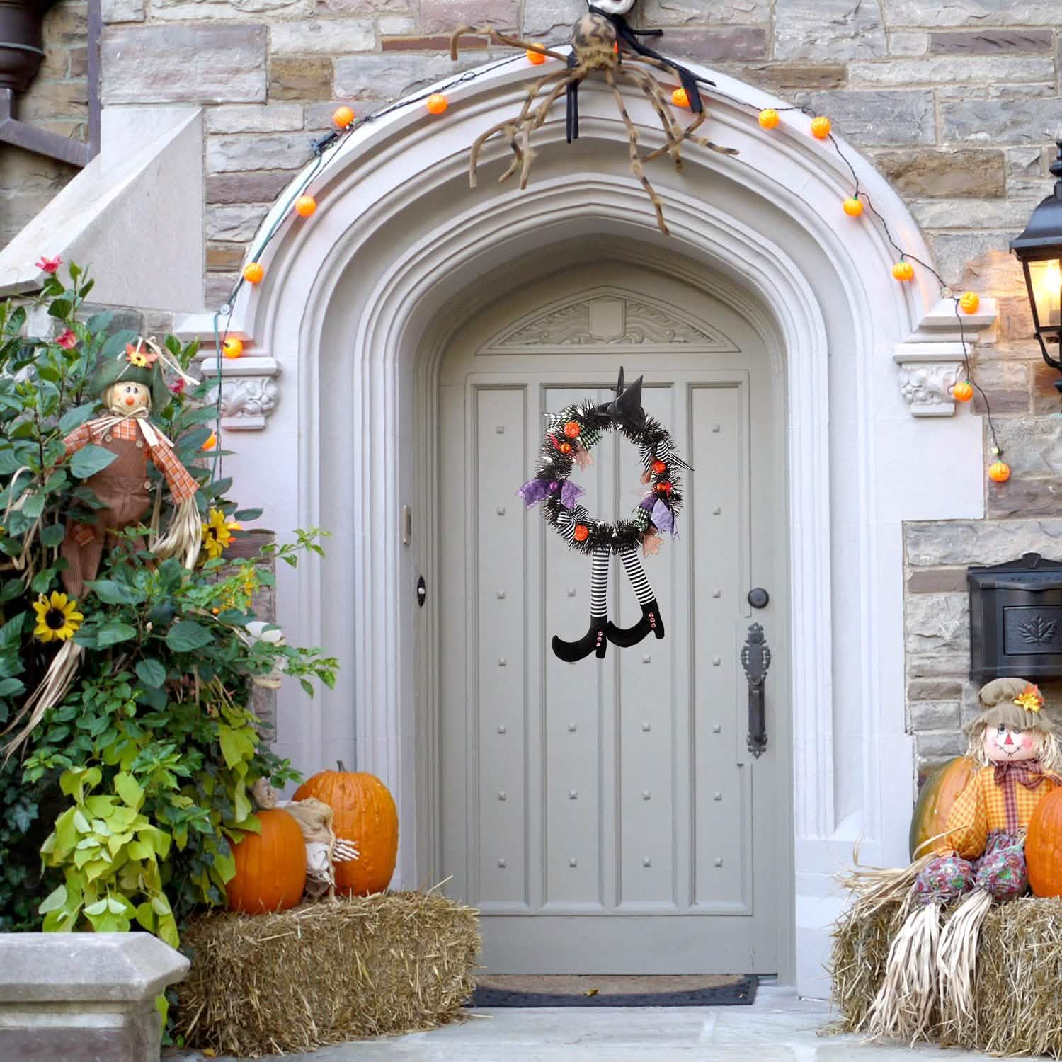 Halloween Witch Wreath Pumpkin Decorations DailySale