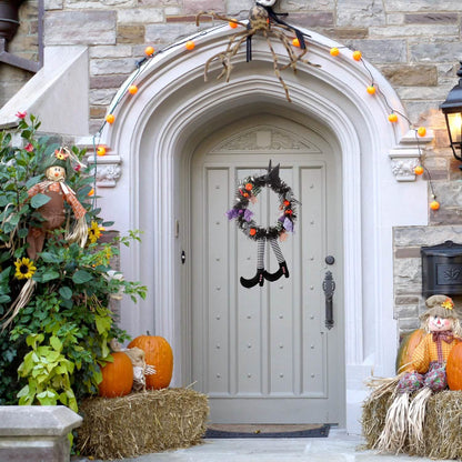 Halloween Witch Wreath Pumpkin Decorations DailySale
